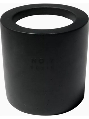 Photogenics & Co. No.7 Resin Glass Candle 225G, Lüks Siyah Cam ve Beton Kapaklı Mum