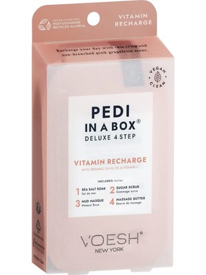 Voesh Pedi In A Box Deluxe 4 Adımlı Pedikür Seti Vitamin