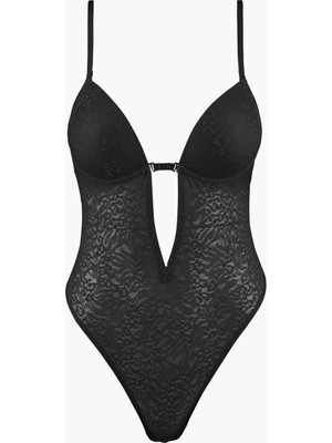 Sculpt By Aubade Body, Derin Dekolte, Şeffaf Askılar ve Dantel Detaylarıyla Figür Vurgulayan Model