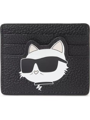 Karl Lagerfeld Çakıllı Deri Ikon Choupette Kartlık, Kompakt & Şık, Günlük Kullanım