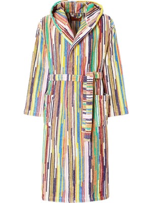 Missoni Home Kapüşonlu Bornoz Yumuşak Pamuklu ve Canlı Renklerle Şıklık