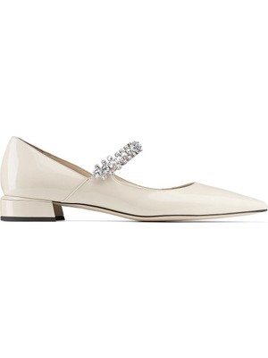 Jimmy Choo Bing Deri Kristal Bantlı Topuklu Ayakkabı