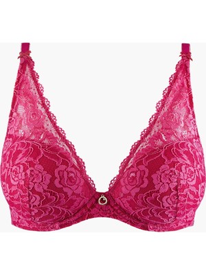 Aubade Rosessence Push-Up Sütyeni Swarovski Taşlı, Şık Dantel ve Grafik Tasarımlı Sırt