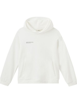Pangaia Organik Pamuklu Kapüşonlu Sweatshirt - Off White