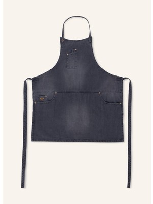 Slim Fit Denim Aşçı Önlüğü , 100% Pamuk, Ayarlanabilir, 63×73 cm