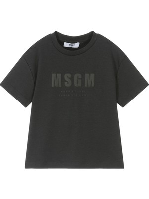 MSGM Çocuklar Için Konforlu Tişört - Siyah