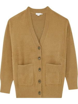 Good American Yumuşak Oversize Hırka - Kahverengi