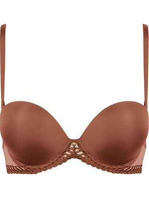 Aubade Sheer Emotion Bandeau Sütyen, Balenli, Çıkarılabilir Askılı ve Grafik Işlemeli Model