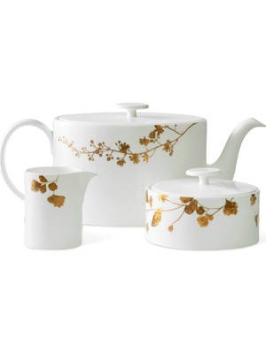 Wedgwood Vera Jardin Içecek Seti, Ince Kemik Çini, Çaydanlık & Krema Kabı