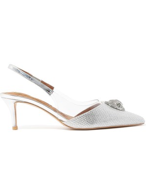 Kurt Geiger Vinyl Slingback Topuklu Ayakkabı - Gümüş Renk