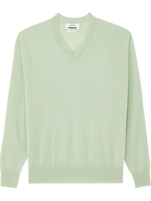 Capsule x Colorush V Yaka Kaşmir Kazak - Yeşil