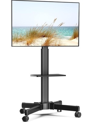 Fitueyes Tekerlekli Mobil Tv Sehpası, 32-55 Inç LCD LED Plazma Ekranlar Için, Yüksekliği Ayarlanabilir