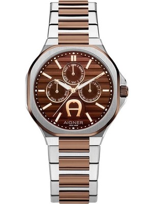 Aigner Fermo Erkek Kol Saati Isviçre Üretimi 32 mm Kahverengi Çelik Kordon