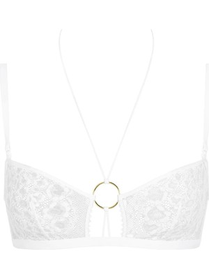 Aubade Illusion Fauve Bügelsiz Bralette Hayvan Deseni Fransız Dantel, Altın Detaylı ve Şık Tasarım