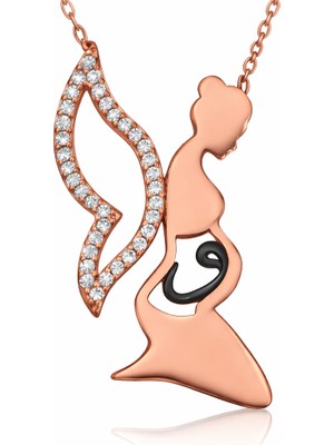 Tienda Elegante Gümüş Anne Vav Kolye