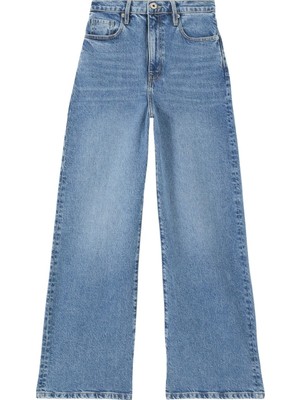 Outland Denim Yüksek Bel Geniş Paça Jean Pantolon