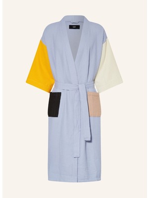 Hay Unisex Kimono Waffle 125 cm Şal Yaka Çift Halkalı Kemerli