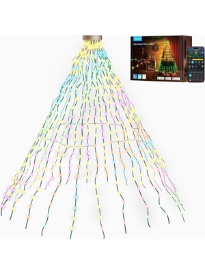 Govee Noel Ağacı Peri Işıkları, Akıllı 480 LED Rgbıc Noel Işıkları, 2 M x 24 Iç Mekan Işık Dizisi