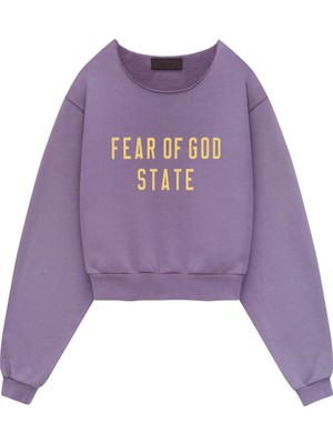 Kadın Kısa Kesim Kalın Polar Sweatshirt