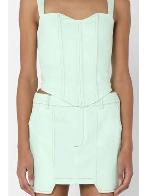 American Rag Cie Mint Yeşili Sweetheart Yaka Corset Üst - Şık ve Rahat Tasarım