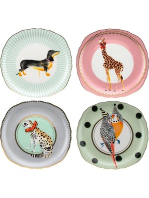 Yvonne Ellen Yemek Tabakları 16CM,HAYVANLAR (4'lü Set)