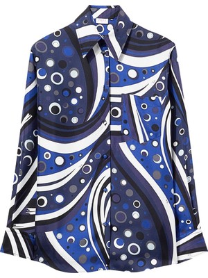 Pucci Fontane Baskılı Ipek Twill Gömlek