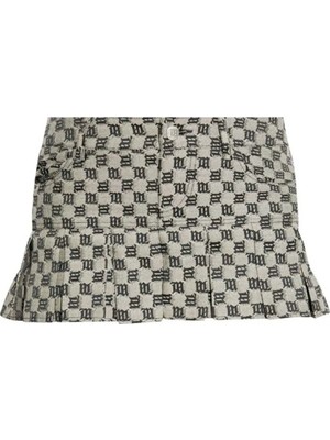 American Rag Cie Classic Monogram Plise Etek Mini Tasarım