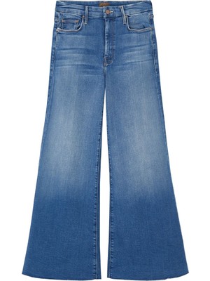 Mother Denim Yırtık Kenarlı Geniş Paça Kot Pantolon