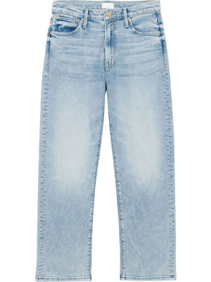 Mother Denim Şık ve Rahat Zipli Bilek Boy Kot Pantolon