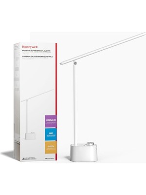 Honeywell Katlanabilir LED Masa Lambası – USB A+C Şarj Portlu, 3 Renk Modu, Kısılabilir
