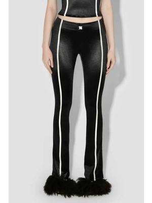 American Rag Cie St Germain Siyah Kadın Flared Pantolon - Fitted Lycra, Esnek Bel ve Şık Tasarım