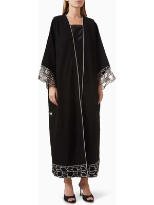 Elna Line Yüzde 100 Konfor Sağlayan Kristal Detaylı Açık Abaya ve Sheila Modelleri