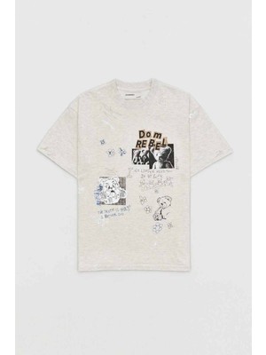 American Rag Cie Kanada'da Üretilmiş Stuffy T-Shirt - Özgün Sanat Baskılı, Regular Fit Pamuk Tişört