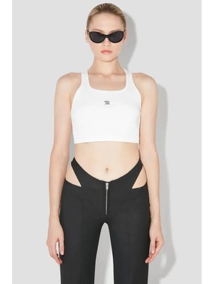 American Rag Cie Kadınlar Için Beyaz Cropped M Tank Top - Rahat ve Şık Tasarım