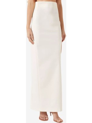 Awake Cut-Out Detaylı Kalem Etek, Krem