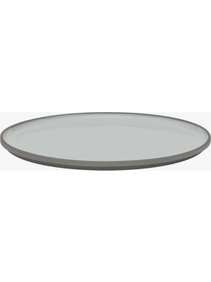 Hasami Porcelain Gri Tabak Kapak 255 mm Modüler Japon Seramik Servis Tabağı