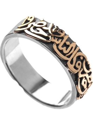 Azza Fahmy Kalp Yazılı Iki Tonlu Gümüş Yüzük