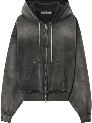T By Alexander Wang Kristal Detaylı Kısa Kapüşonlu Sweatshirt