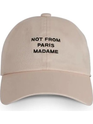 American Rag Cie La Casquette Sloganlı Erkekler Için 100% Pamuk 6 Panel Beyzbol Şapkası