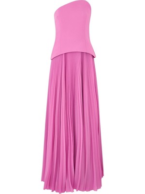 Solace London Britt Maxi Dress Askısız Maxi Elbise Pembe