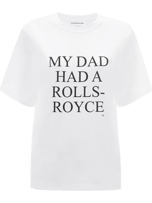 Victoria Beckham Lüks Tarz: Rolls-Royce Slogan Tişörtü