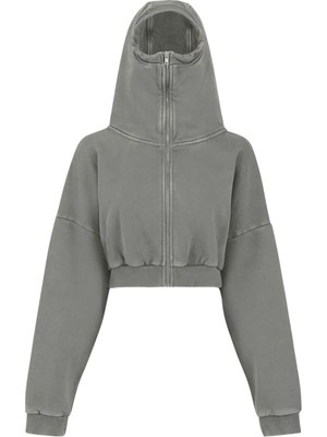 Entire Studios Kısa Fermuarlı Kadın Sweatshirt