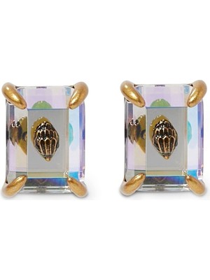 Kurt Geiger Large Crystal Stud Earrings, Büyük Taşlı Küpeler