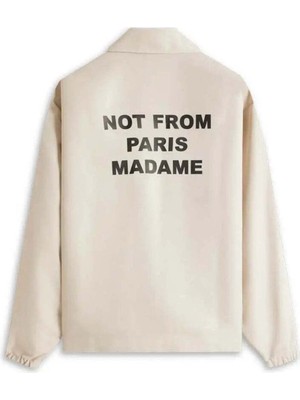 American Rag Cie Bej Su Geçirmez La Veste Slogan Ceket - Not From Paris Madame Yazılı