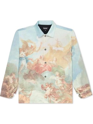 American Rag Cie Heavens Waiting Button Up Ceket: Özel Baskı ve Nakışlı Tasarım