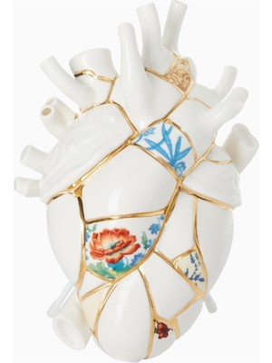 Seletti Love In Bloom Kintsugi Dekoratif Tasarım Porselen Vazo