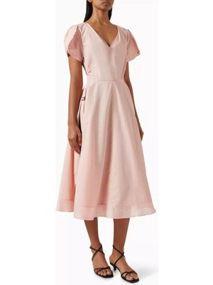 3.1 Phillip Lim Lale Kol Detaylı Pembe Elbise Asimetrik Zarafet ve Modern Form