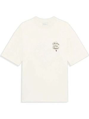 American Rag Cie 100% Pamuk Slogan Vignes T-Shirt - Rahat Kesim ve Ribana Yaka