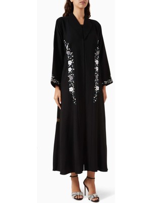 Rauaa Official Şık Dikiş ve Boncuk Detaylı Abaya Konforlu Hareket Için Tasarlandı