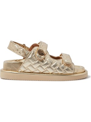 Kurt Geiger Metalik Deri Günlük Sandaletler